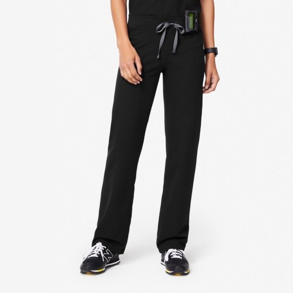Figs Pants - Figs Drawstring Scrub Pants In Black, M